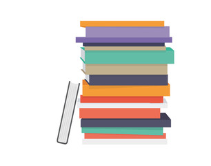 B&uuml;cherstapel Vektor freigestellt