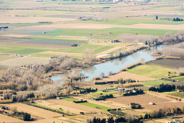 Fototapeta premium Aerial rural landscape