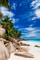 Tropical beach. The Seychelles - obrazy, fototapety, plakaty