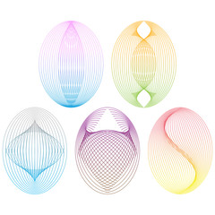 Abstract Wave in Ellipse Shape, Easter Eggs, Icon,vector EPS10