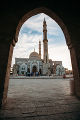 Fototapeta na wymiar Sharm el Sheikh, Egypt, March 2016: Islamic Center mosque. View