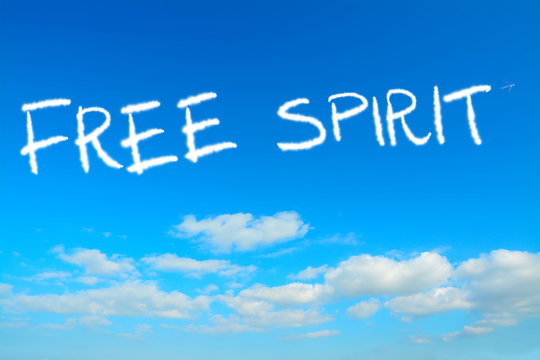 free spirit written in the sky