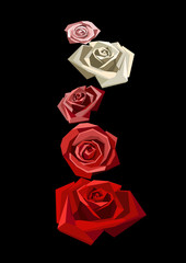 low poly roses