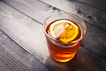 Cup of tea with lemon