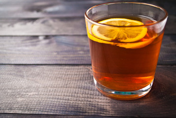 Cup of tea with lemon