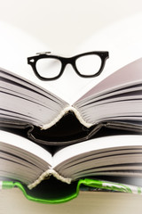 Books and bookmark-glasses