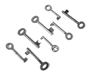 Old  different steel keys