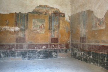 Pompeii fresco. Naples (Italy)