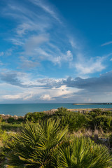 Fototapeta na wymiar paesaggio di mare sulla costa Ragusana in Sicilia