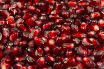 pomegranate seeds isolated on white background

