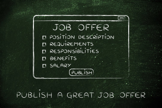 publish a great job offer, list of elements to include