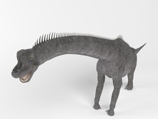Fototapeta premium 3d render of a Dinosaur inside a white stage