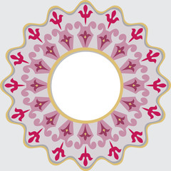 Vector frame with mandala