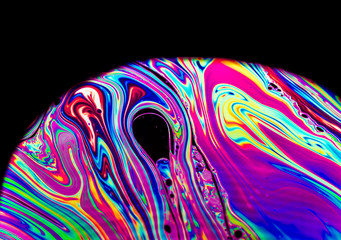 Rainbow colors created by soap, bubble,or oil makes can use for background 
