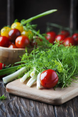 Concept of healthy vegan food