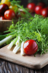 Concept of healthy vegan food