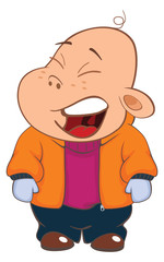 Illustration of Cute Little Boy 