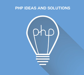 Php programming language light bulb symbol