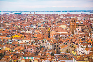 Top view of Venice view from birds eye