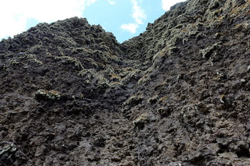 Basalt lava in the national Park Pali Aike.