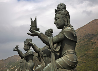 Fototapeta na wymiar Po Lin Monastery. Lantau Island. Hong Kong. China