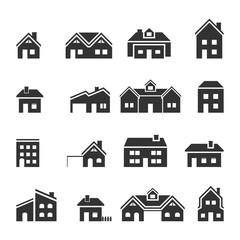 Buildings icons,Vector EPS10.