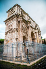 spring view of the Coliseum in Rome