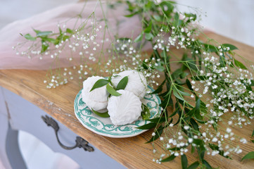 Marshmallow and branches