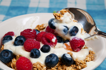 Close up image of a delicious healthy breakfast.