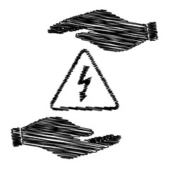 High voltage danger sign