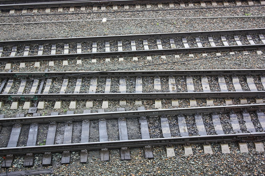 parallel rail ways, close up © svet110