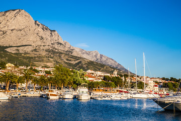 Fototapeta premium Seafront Promenade - Baska Voda, Makarska, Croatia