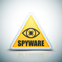 Obraz premium Spyware hazard sign
