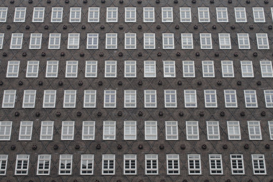 Backsteinfassade am Chilehaus in Hamburg