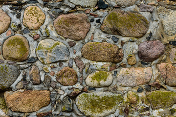 Ancient masonry texture of a medieval castle