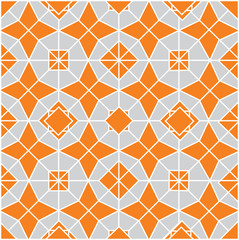 Gray and white geometric seamless pattern