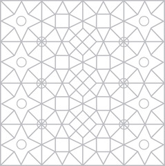 Gray and white geometric seamless pattern