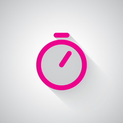 Pink Timer web icon on light grey background