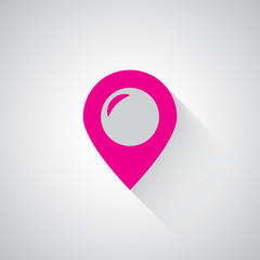 Pink Place web icon on light grey background