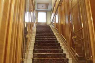 Families are visiting "Primaverii Palace, former residence of Ceausescu's family" open for the first for the public, in Bucharest, capital of Romania, March 12, 2016.