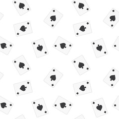 Seamless Playing Cards Spades Suit Pattern Background
