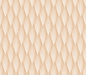 seamless 3d pattern of beige stepped cones 