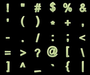 Phosphorescent symbols