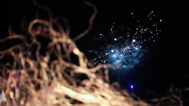  Fireworks in night sky wedding day
