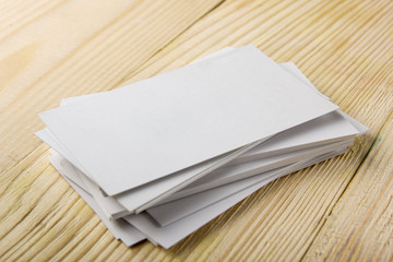 White blank business visit card, gift, ticket, pass, present clo