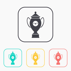Champions Cup symbol color icon set