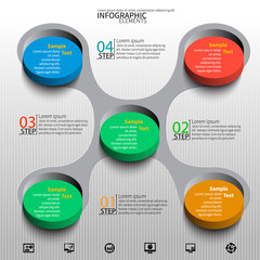 Abstract 3D Paper Infographics