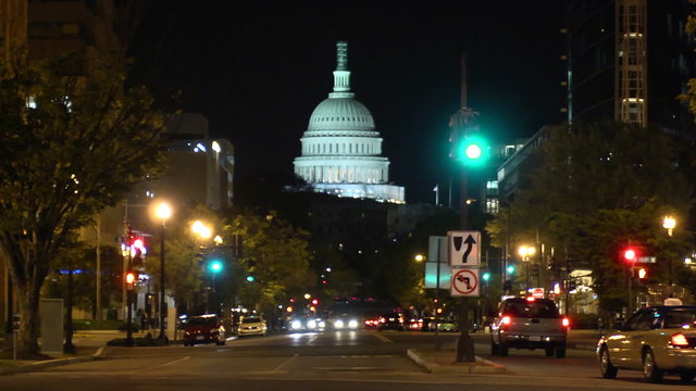 Capitol hill at night
