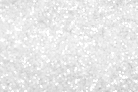 Silver glitter bokeh background