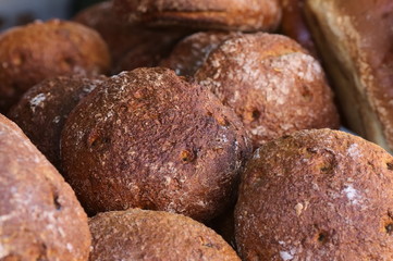 Fototapeta na wymiar Wholemeal bread in bakery